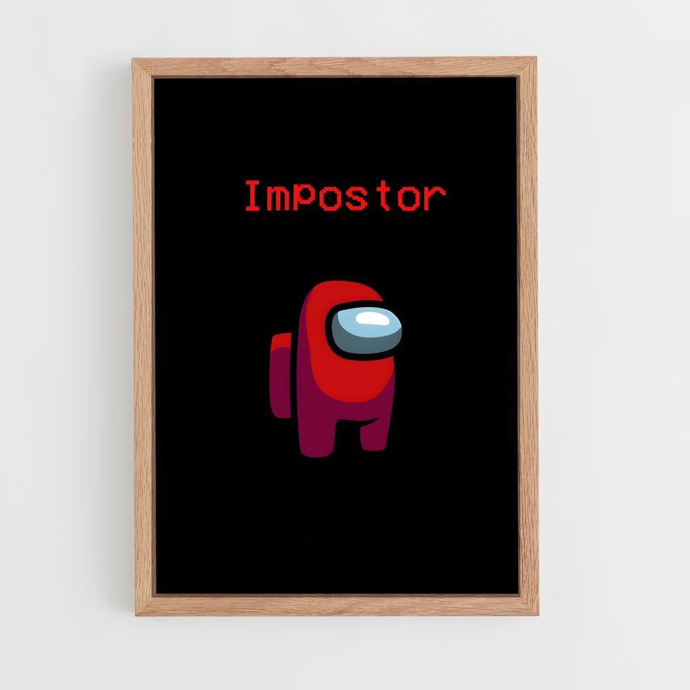 Poster Impostor Noir – affiche Among us (vue 4)